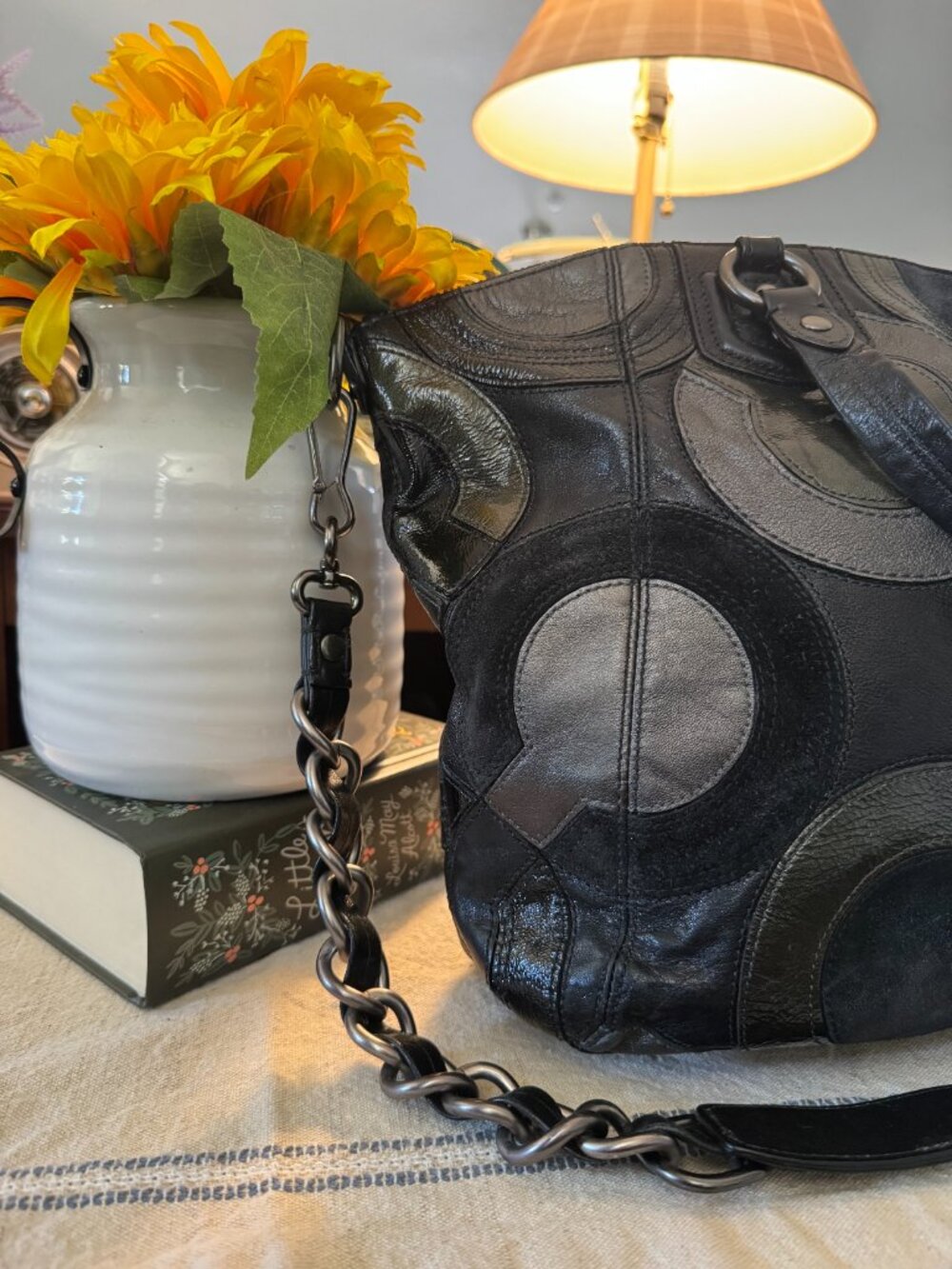 Coach Madison Patchwork Leather Tote Bag | Large Shoulder Bag - Picture 5 of 8